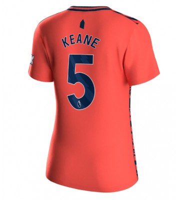 Everton Michael Keane #5 Bortatröja Kvinnor 2023-24 Kortärmad